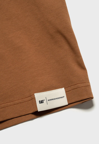 Embroidery Printed T-Shirt - Camel