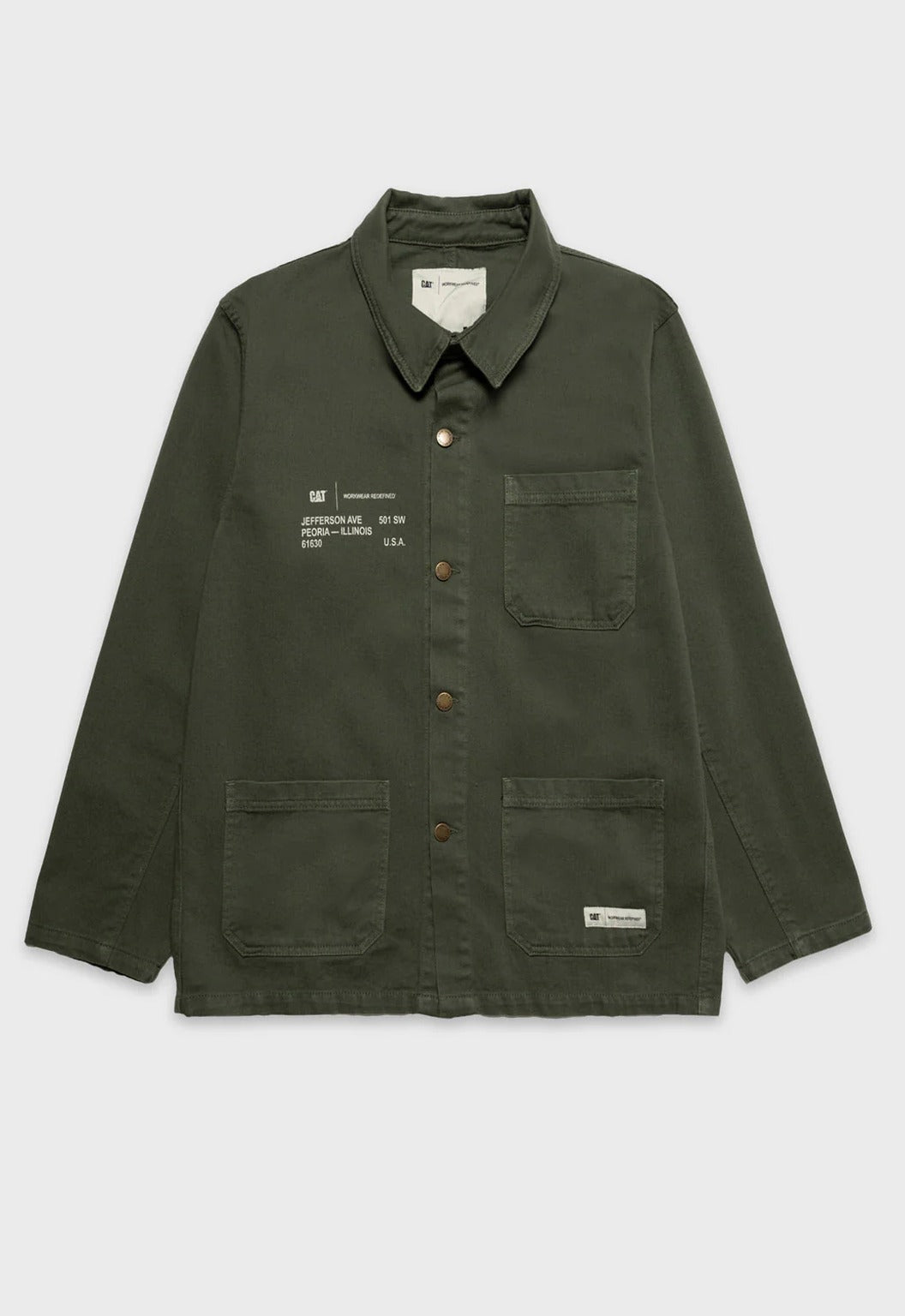 Printed Twill Overshirt - Beetle