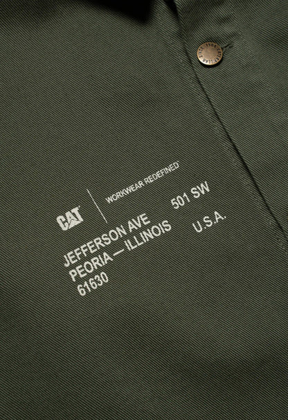 Printed Twill Overshirt - Beetle