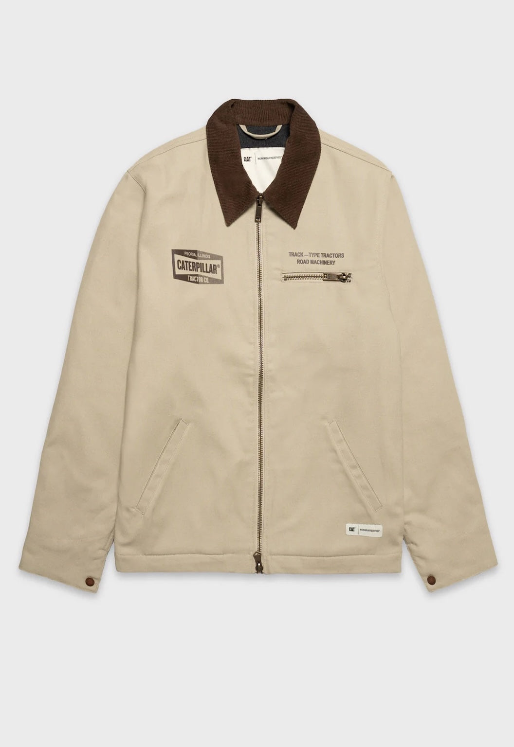Peoria Printed Canvas Jacket - Abbey Stone