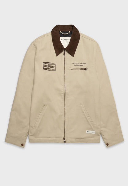 Peoria Printed Canvas Jacket - Abbey Stone