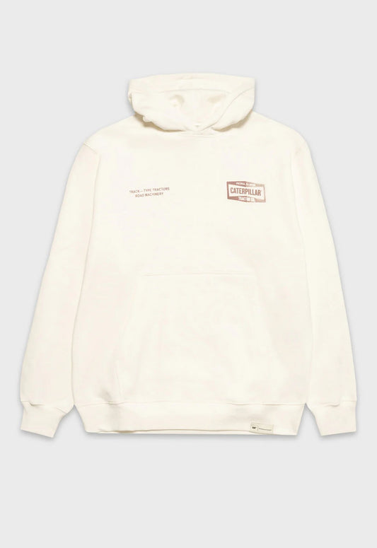Road Machinery Fleece Hoodie - Bone