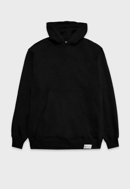 Label Fleece Hoodie - Black
