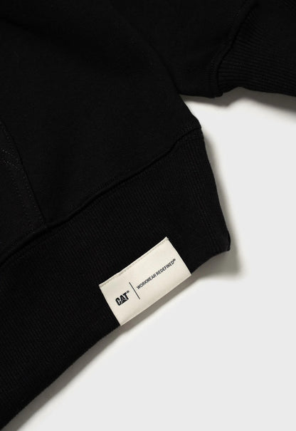 Label Fleece Hoodie - Black