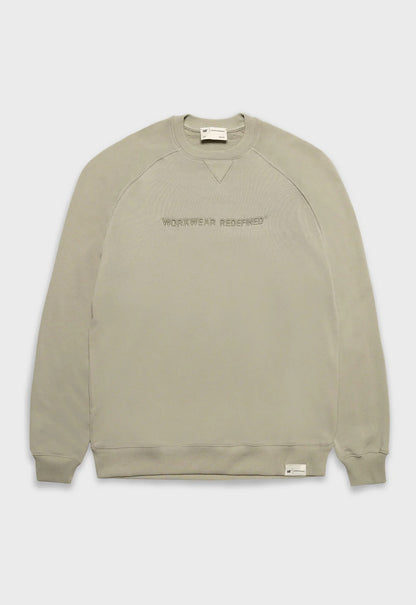 Redefined Embroidery Fleece Crewneck - Abbey Stone