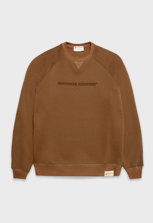 Redefined Embroidery Fleece Crewneck - Camel