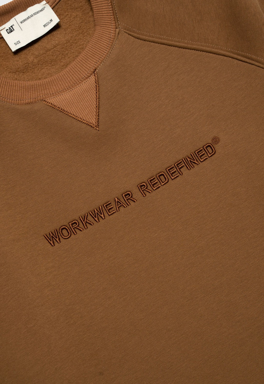 Redefined Embroidery Fleece Crewneck - Camel
