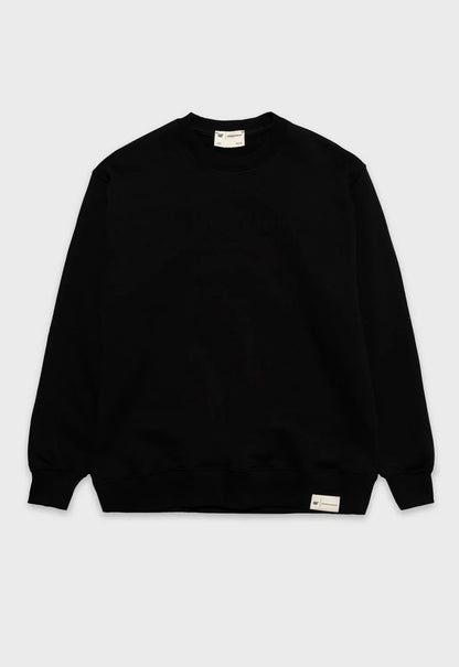 Label Fleece Crewneck - Black