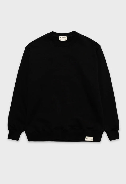 Label Fleece Crewneck - Black