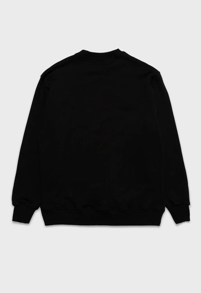 Label Fleece Crewneck - Black
