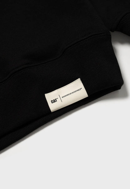 Label Fleece Crewneck - Black