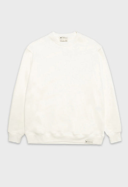 Label Fleece Crewneck - Bone