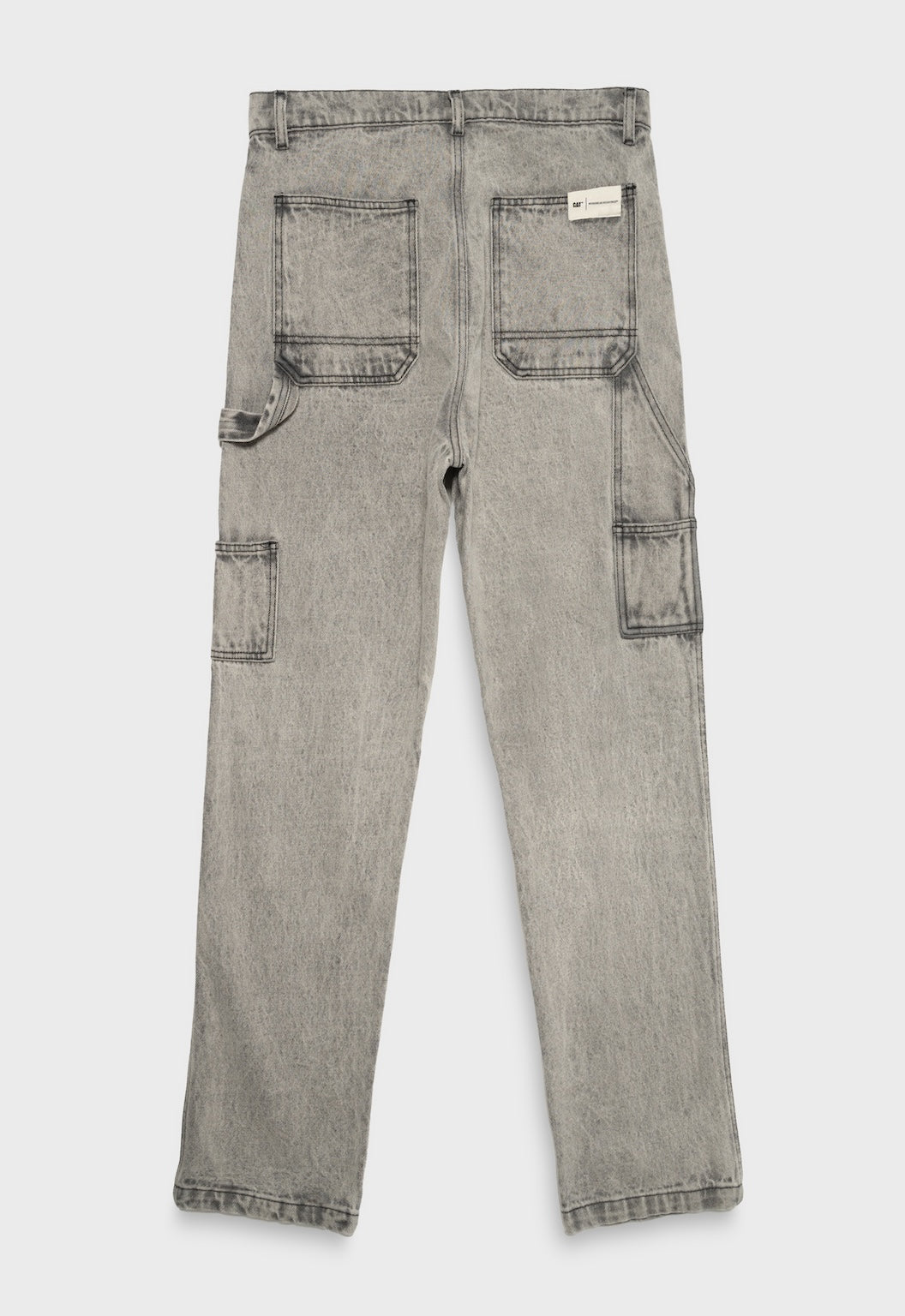 Denim Acid Wash Painter Pant - Black