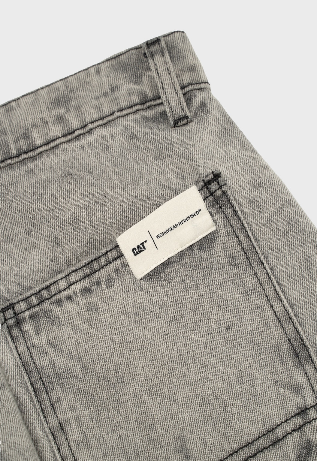 Denim Acid Wash Painter Pant - Black