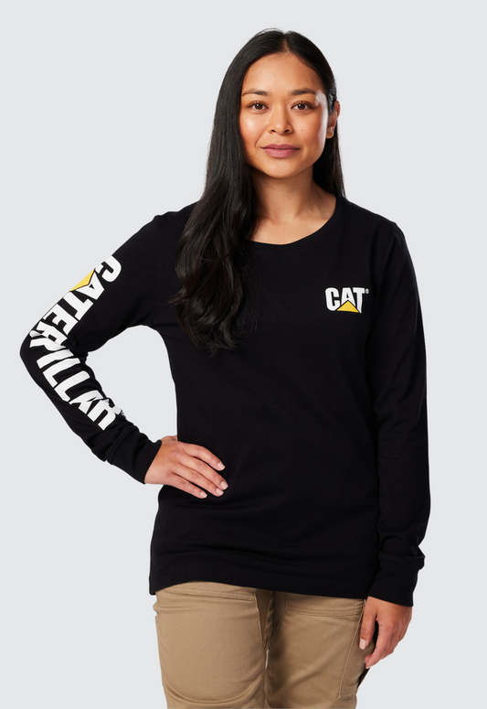 Womens LS Trademark Banner Tee