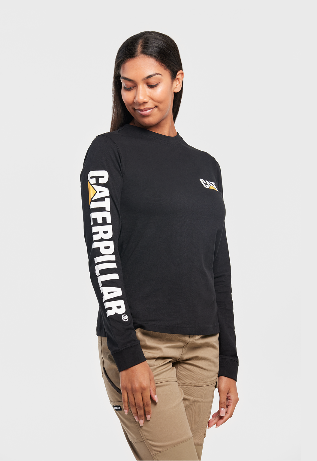 Womens LS Trademark Banner Tee