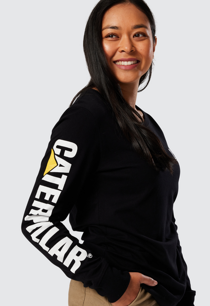 Womens LS Trademark Banner Tee