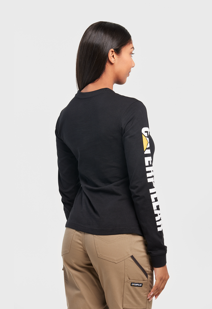 Womens LS Trademark Banner Tee