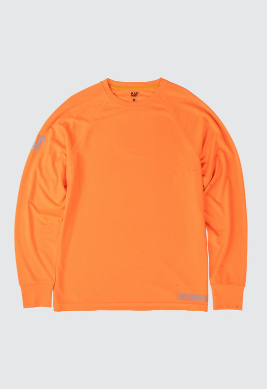 Impact Long Sleeve Tee - Hi-Vis Orange