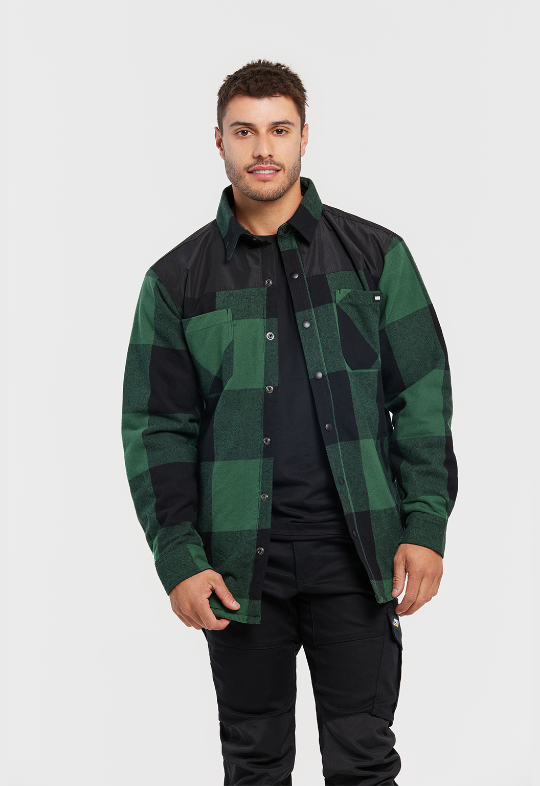 Block Check Insulated Shirt Jacket