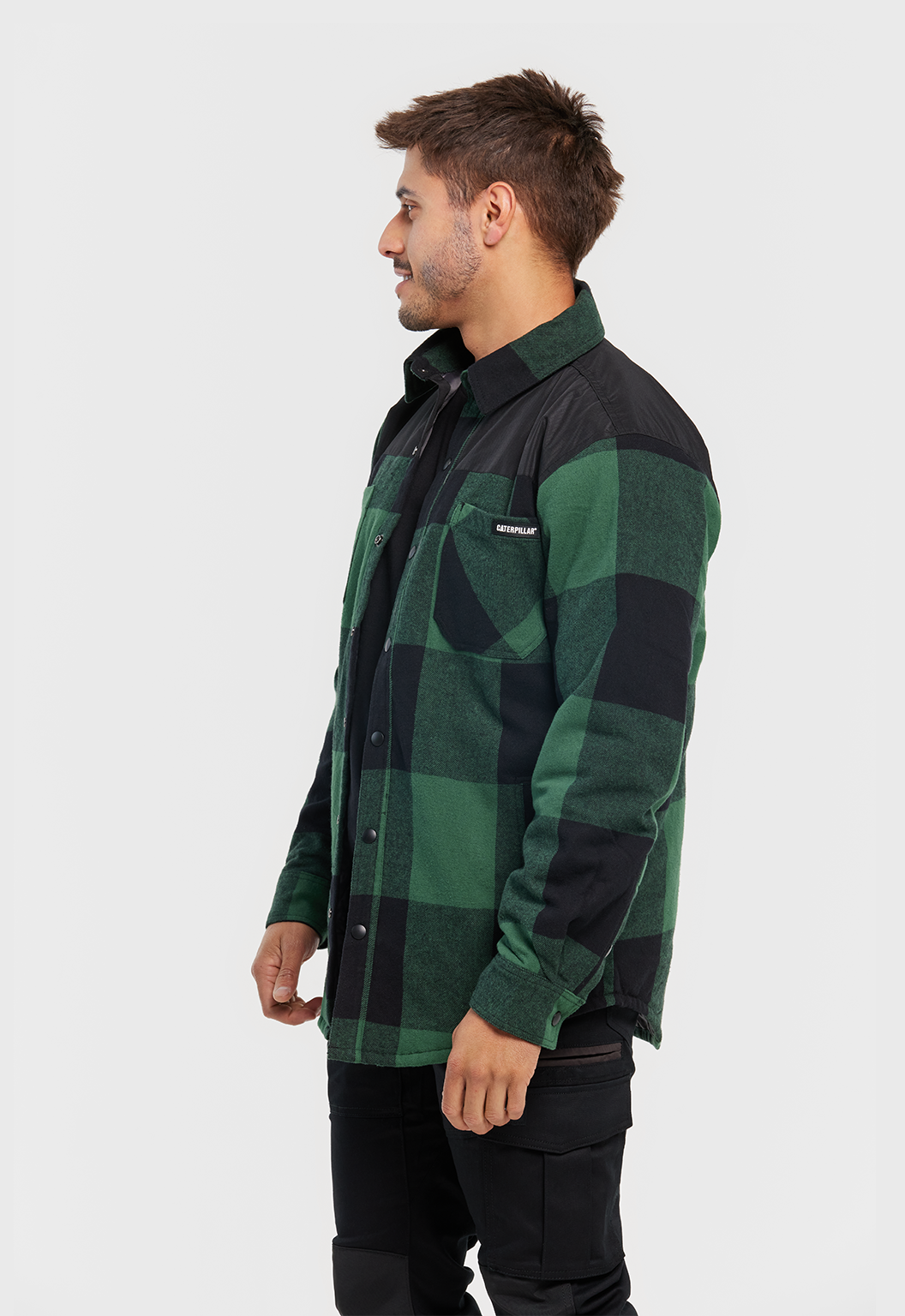 Block Check Insulated Shirt Jacket