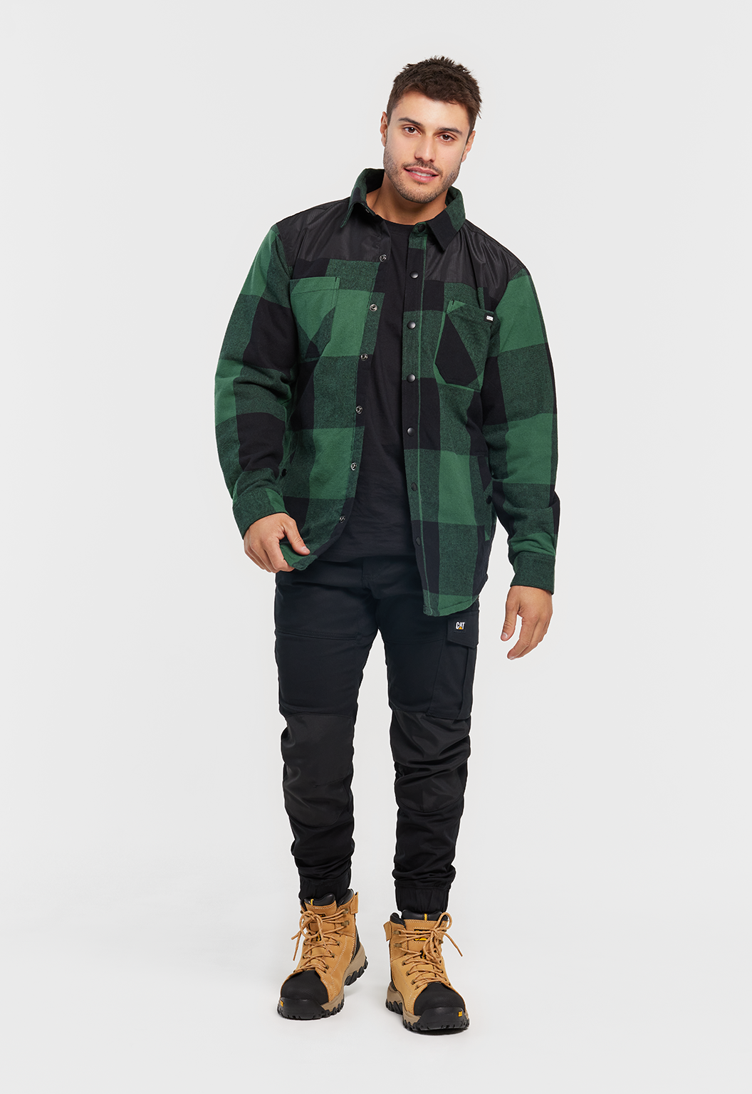 Block Check Insulated Shirt Jacket