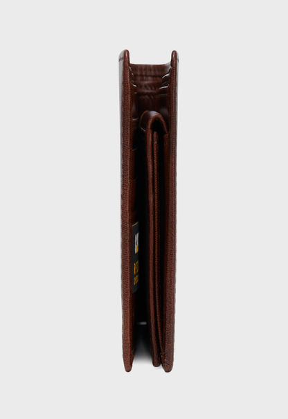 Ethiopian Leather Wallet - Dark Brown