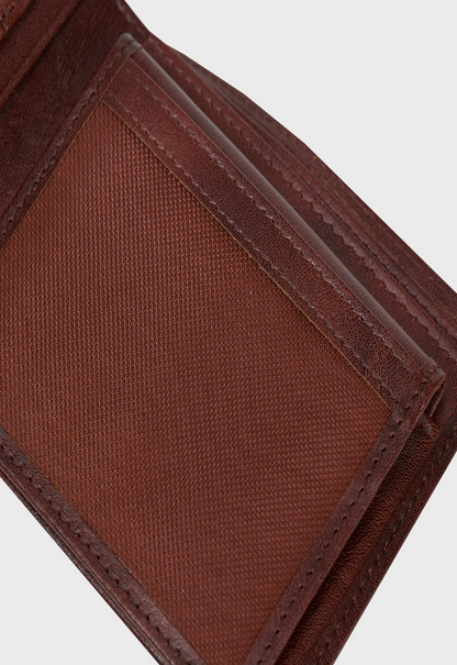 Ethiopian Leather Wallet - Dark Brown
