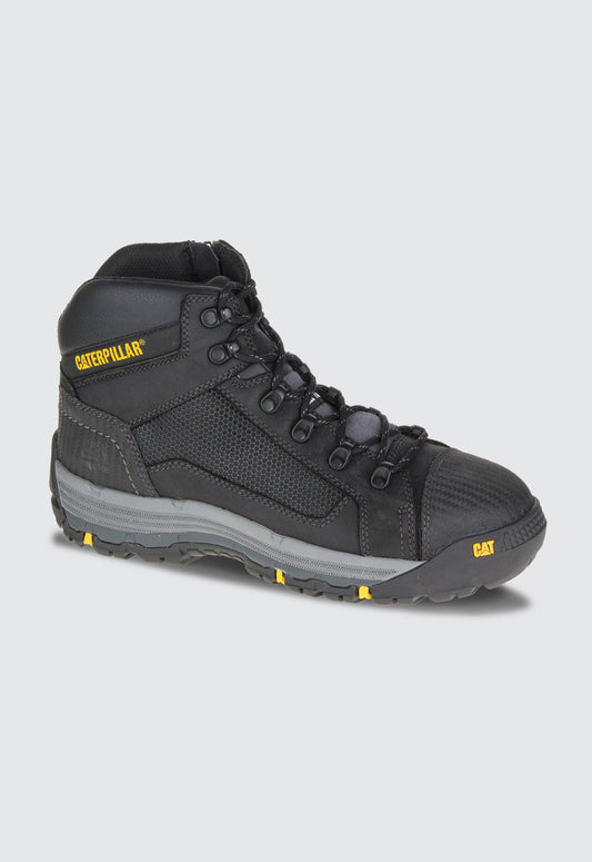 Convex Mid Zip Side Boot Black