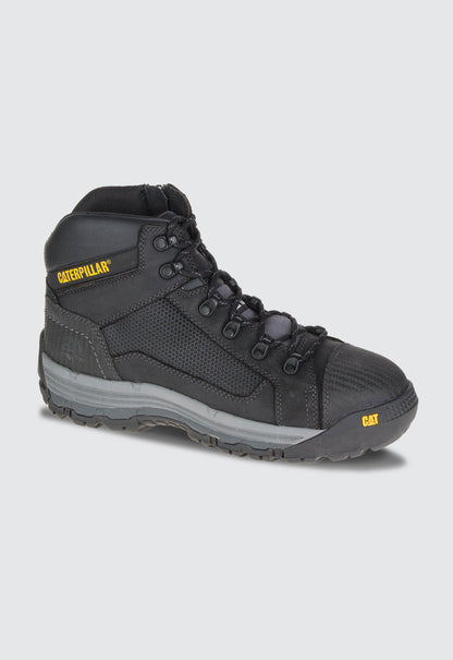 Convex Mid Zip Side Boot Black