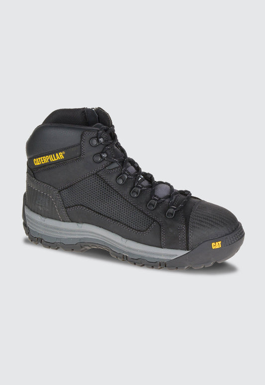 Convex Mid Zip Side Boot Black