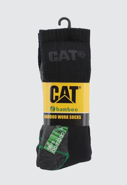 CAT Bamboo 3 Pack Sock Large UK 11-14